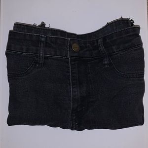 Black denim cutoff shorts 26 waist
